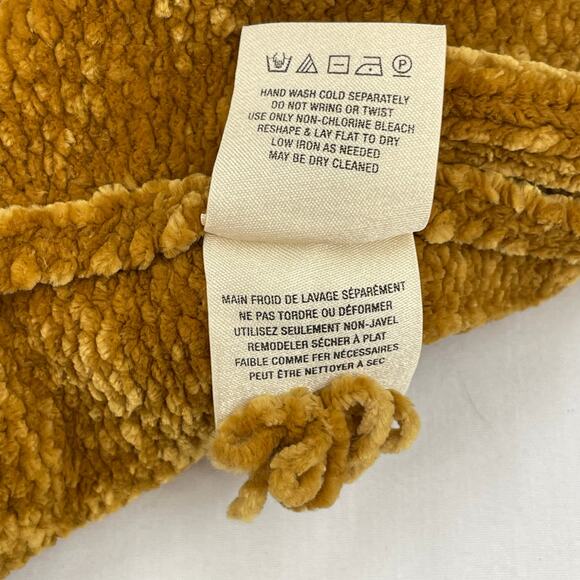 Gold Mustard Chenille Cardigan Soft Cozy Oversized Sweater Moth Anthro Size S - Picture 10 of 10